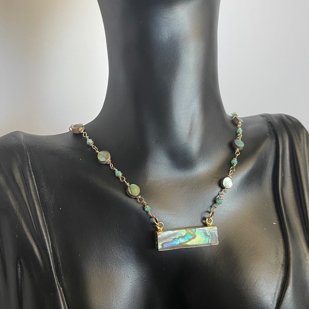Vermeli Sterling silver abalone necklace - Picture 3 of 6